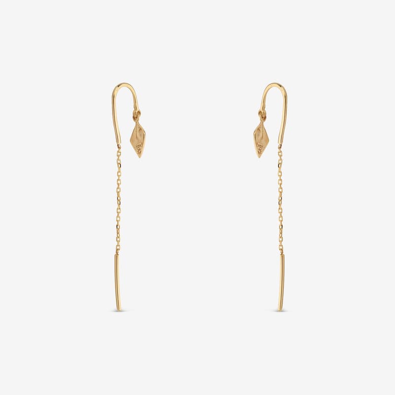 گوشواره بخیه‌ای طلا 18 عیار زنانه جواهری راز مدل 2412-41