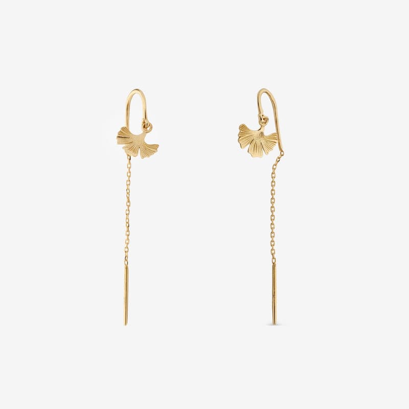 گوشواره بخیه‌ای طلا 18 عیار زنانه جواهری راز مدل 2412-35