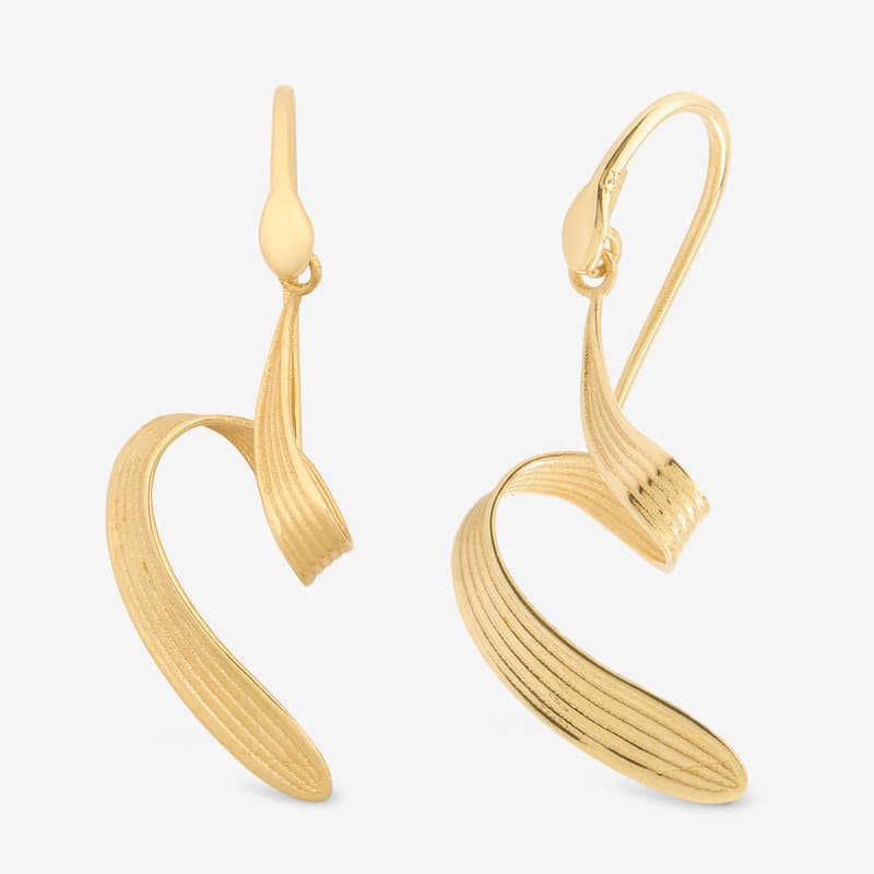 گوشواره عصایی طلا 18 عیار زنانه جواهری راز مدل E251.4